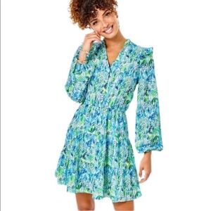 Lilly Pulitzer Kelsie Stretch Dress Resort White Off to Play Size XXS NWT